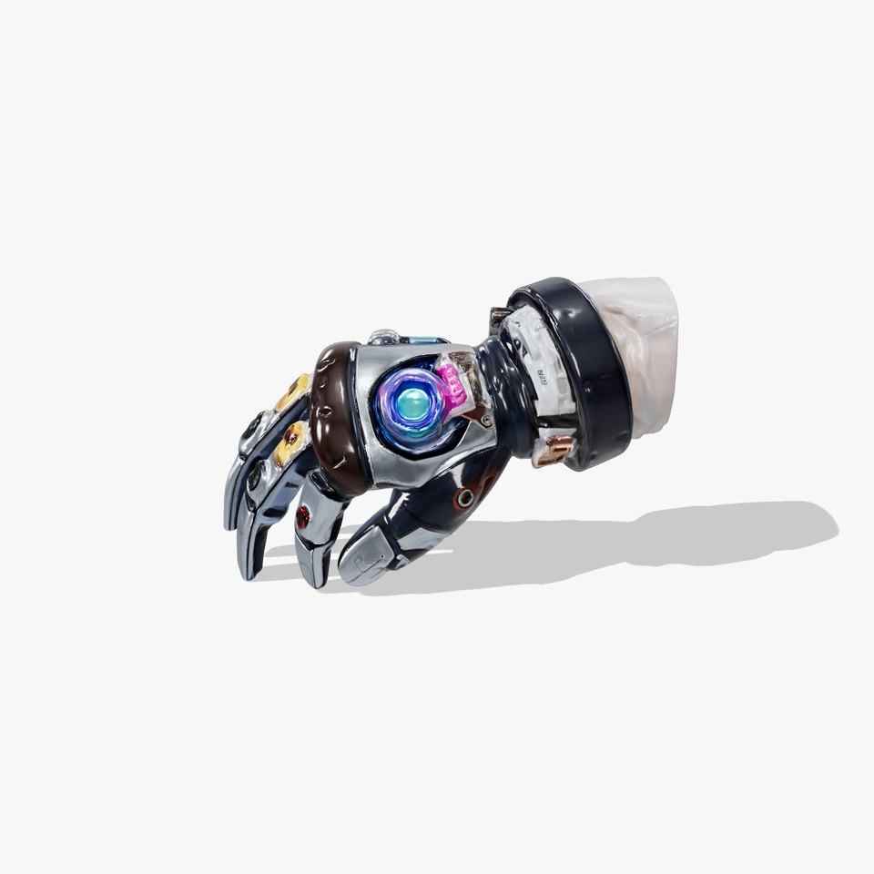 Futuristic Robotic Hand Model Pack with LED Elements